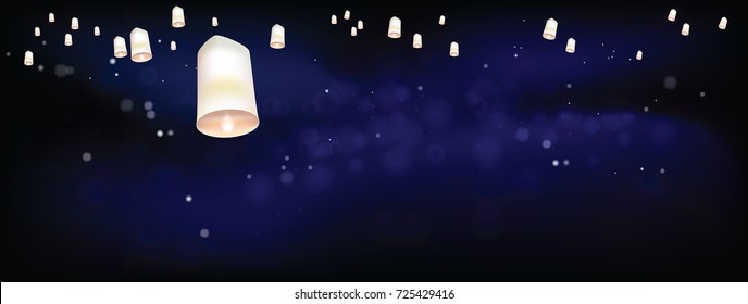 Thai people believed that misfortune will fly away with the lanterns, and they like done all festival, This activities is sending souls to heaven.