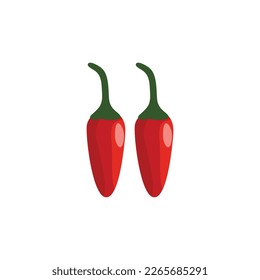 Thailändischer Pfeffer. Thai Pfefferobst, würziger Capsicum mit einem brennenden Geschmack. Thai-Pfeffer-Symbol, Vektorsymbol für Gewürze, einzelne Pfeffer-Symbol
