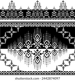 Thai-Pixel
Stoffmuster
Schwarzweiß
Kunst
Schwarze Pixel