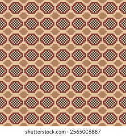 Thai pixel pattern. Abstract seamless pattern with EPS 10. Simple modern background texture. Repeat geo design