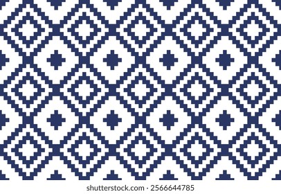 Thai pixel pattern. Abstract seamless pattern.Simple modern background. Repeat geometric design.pixel pattern with Nordic snowflakes for winter hats, ugly sweaters, jumpers. wallpapper