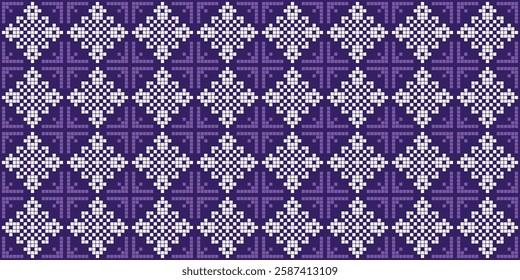 Thai pixel pattern. Abstract seamless pattern with EPS 10. Simple modern background texture. Repeat geo design