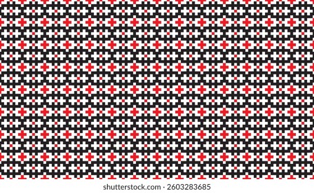 Thai pixel pattern. Abstract seamless pattern with EPS 10. Simple modern background texture. Repeat geo design