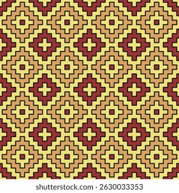 Thai pixel pattern. Abstract seamless pattern. Simple modern background. Repeat geometric design.