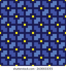Thai pixel pattern. Abstract seamless pattern. Simple modern background. Repeat geometric design.