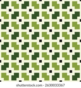 Thai pixel pattern. Abstract seamless pattern. Simple modern background. Repeat geometric design.