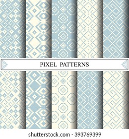 Thai pixel pattern, thai textile, pattern fills, web page background, surface textures