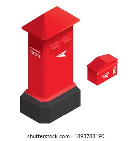 Ilustración vectorial de las cajas de correo thai , buzón de correo , enviar 