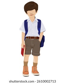 Thai primary school students vector design
