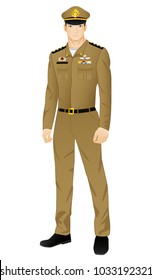 Thai Prison officer graphic vector
