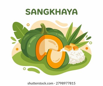 Thai Pumpkin Coconut Custard Dessert