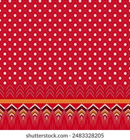 Thai red irate fabric patterns 