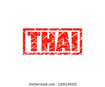 Thai red stamp 