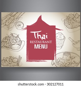 Thai restaurant menu design.
