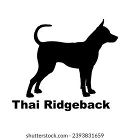 Thai Ridgeback Dog silhouette dog breeds logo dog monogram logo dog face vector