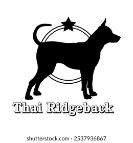 Thai Ridgeback dog silhouette,  dog, dog breeds, logo, vector, silhouette, logo design, animal, illustration, icon, sign, design, black,  symbol, pet