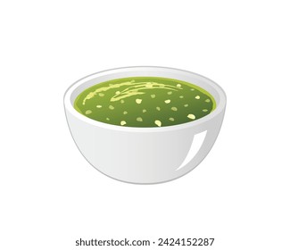 Thai Seafood Dipping Sauce isolated on white background.