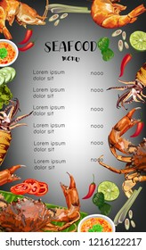 Thai Seafood menu 