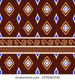 thai Seamless hand-woven fabric pattern