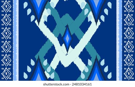 Thai seamless pattern Vector design for fabric, carpet, clothing, embroidery, wallpaper and backgrounds.