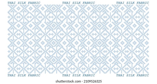 Thai Silk Fabric Pattern.THAI CRAFT Wallpaper, For Clothes, Shirts, Dresses and other textile products. Handwoven Textiles Thai Traditional Textiles.Vector Image