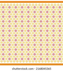 Thai Silk Fabric Pattern.THAI CRAFT Wallpaper, For Clothes, Shirts, Dresses and other textile products. Handwoven Textiles Thai Traditional Textiles.Vector Image