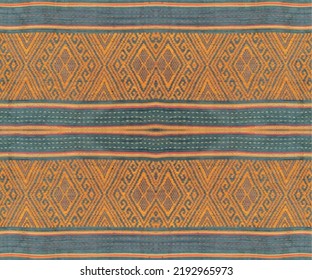 Thai Silk Graphic Vector. Thai Floral Silk Pattern. Seamless pattern  vector, illustration. design for texture, fabric, clothing, carpet. 
 Traditional thai sarong pattern for a background.Yellow tone