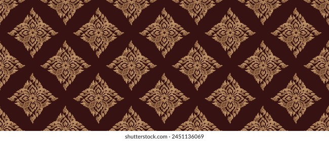 Thai silk traditional pattern design  