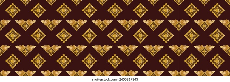 

Thai silk traditional pattern design 