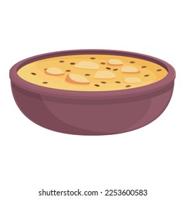 Thai soup icon cartoon vector. Food dish. Meal korean