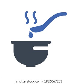 Thai soup icon, Vector graphics