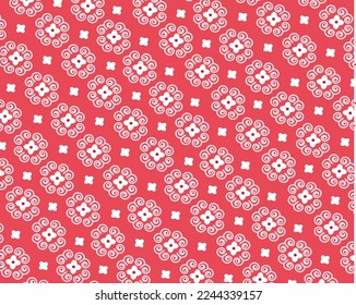 THAI STILE Muster mit roten ethnischen Textil-Kulturfarben.
geometrisch, katzenförmig, einheimisch, motiv, boho 
Design für Hintergrund, Tapete, Stoff, ethnisch, Vektorgrafik  