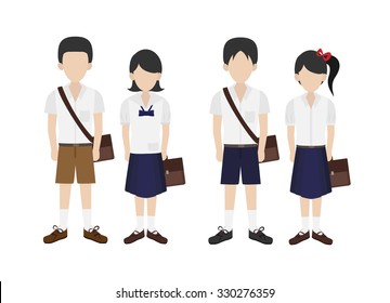 high school student in uniform clipart