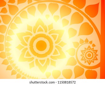 Thai style art in brown background, illustration vector eps10.
