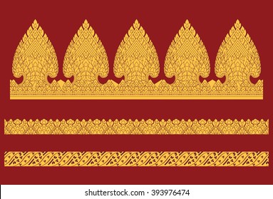Thai style art seamless boarder pattern