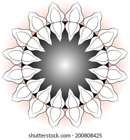 Thai style circle frame