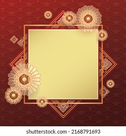 Thai style design photo frame for various advertisements. vector advertising design for product artwork and website