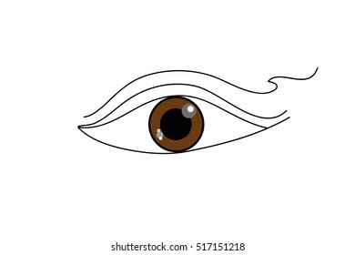 Thai style Eye isolated on white. Template. Vector illustration.