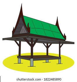
Ein Pavillon im thailändischen Stil, der früher saß und entspannte