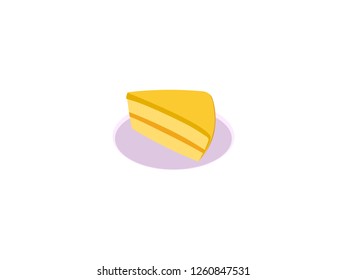 The Thai tea cake on the purple plate 