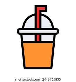 Thai tea icon. Thai milk tea icon. Vector.