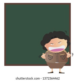 Thai teacher in uniform character education concept.vector illustration.