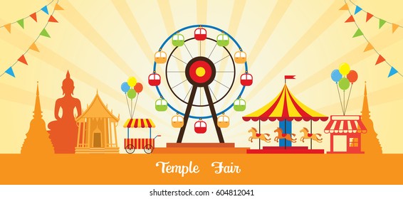 Thai Temple Fair, Thailand Festival and Event in Buddhism Place