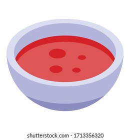 Thai tomato soup icon. Isometric of thai tomato soup vector icon for web design isolated on white background
