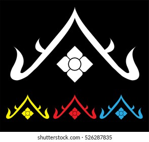 Thai tradition art, pattern, illustration design. vector
