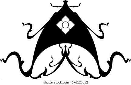 Thai tradition art, pattern, illustration design. vector