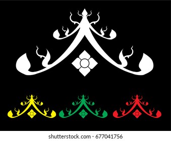 Thai tradition art, pattern, illustration design. vector