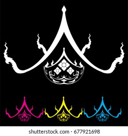 Thai tradition art pattern, illustration design. vector