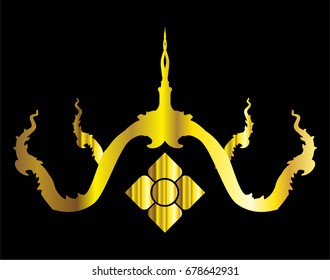 Thai tradition art pattern, illustration design. vector