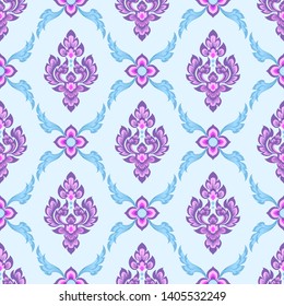 Thai tradition art seamless pattern wallpaper.